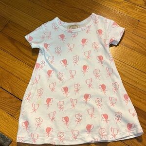 White and Pink Bonnet Dress